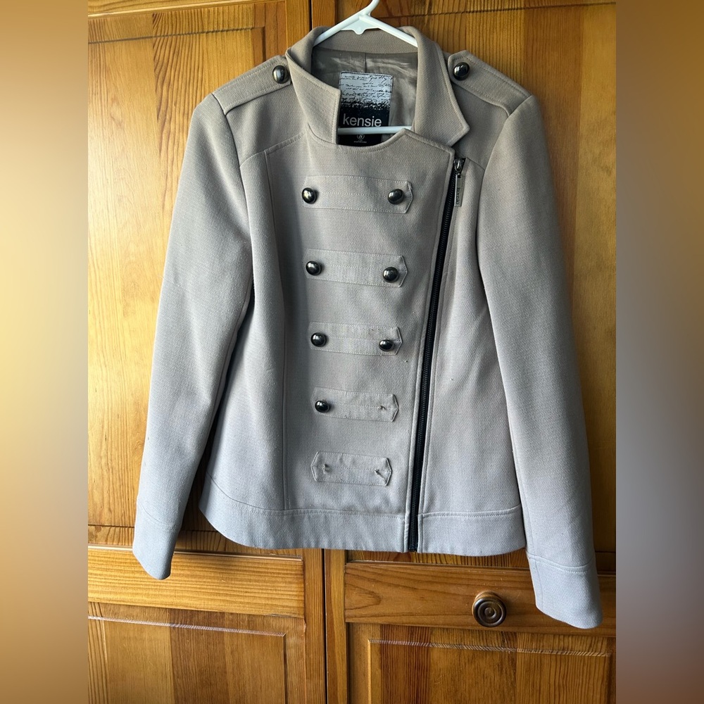 Kensie Women's Double-Breasted Gray Jacket Size S